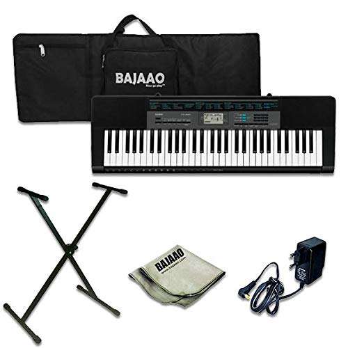 Casio CTK 2550 61 Key Standard Portable Keyboard With Adapter, Gig Bag, Stand and Polishing Cloth 1