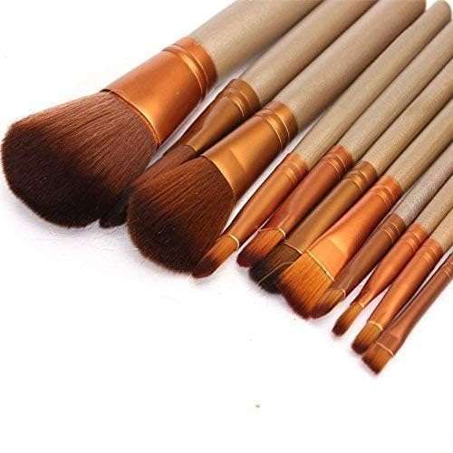 HIKIN SUPERMARKET™ 12 Pcs Makeup Brush Set Makeup Brushes For Foundation Eyeshadow Eyebrow Eyeliner Blush Powder Concealer Contour (Multicolor) 3