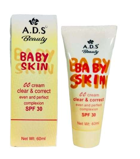 A.D.S Beauty Baby Skin CC Cream, SPF 30, Clear and Correct, Even Complexion, 60ml 1