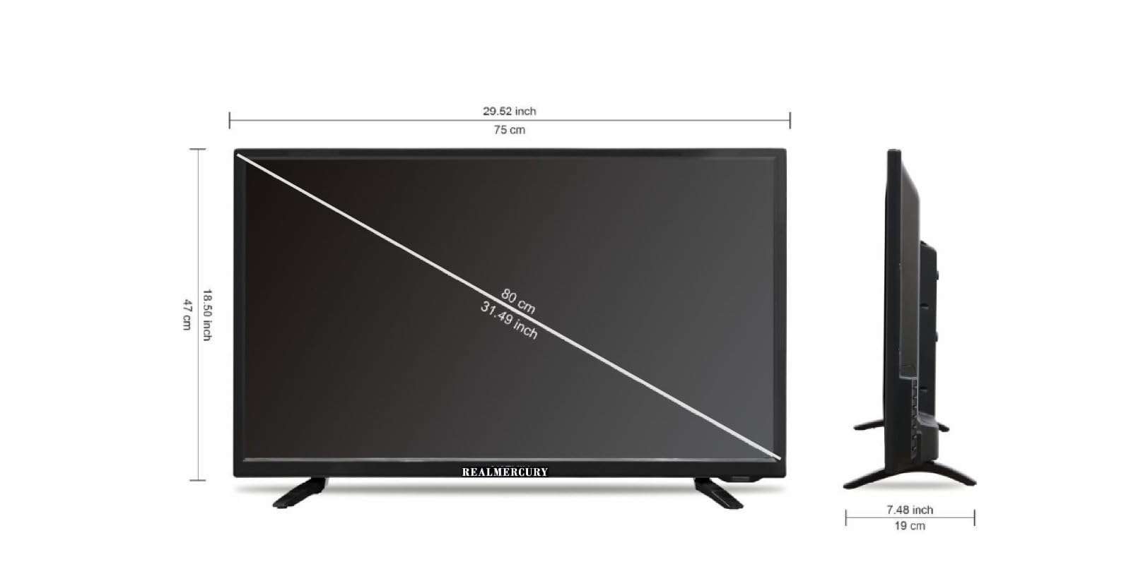 REALMERCURY 32 Inch 4K Ultra Full HD Android 11 with Voice Control Remot| Black | 220V | U44D 4