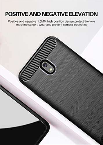 MYLBOO Case Compatible wlth Xiaomi Redmi 8A Case Redmi 8A Screen Protector for Soft Slim Flex TPU Silicone Case + [1 Pack] Full Screen Protector for Redmi 8A Cover (Black) 6