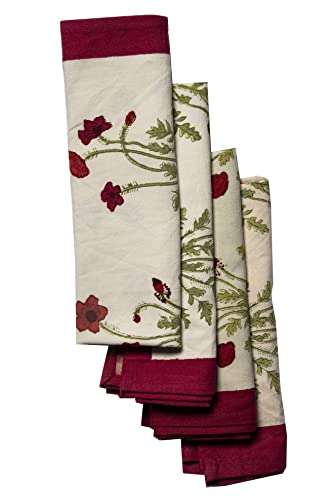 CONTRAST LIVING Rojita Hand Block Printed Kitchen Towel/Dish Towel/Hand Towel Multi Color Set of 3 Pcs 5