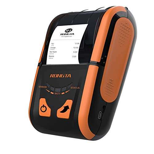 Rongta Receipt Printer Bluetooth, Portable Thermal Receipt Printer, Mini Mobile Printer for Small Business ESC/POS, Restaurant, Sales, Kitchen, Support iOS & Android Windows (58MM-RPP200) 2