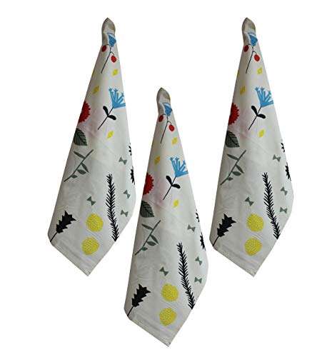 Kitchen Towels - Set of 3 Fast Drying Professional Grade Cotton Dishcloths for Everyday Cooking Baking - 45x70 Cms 1