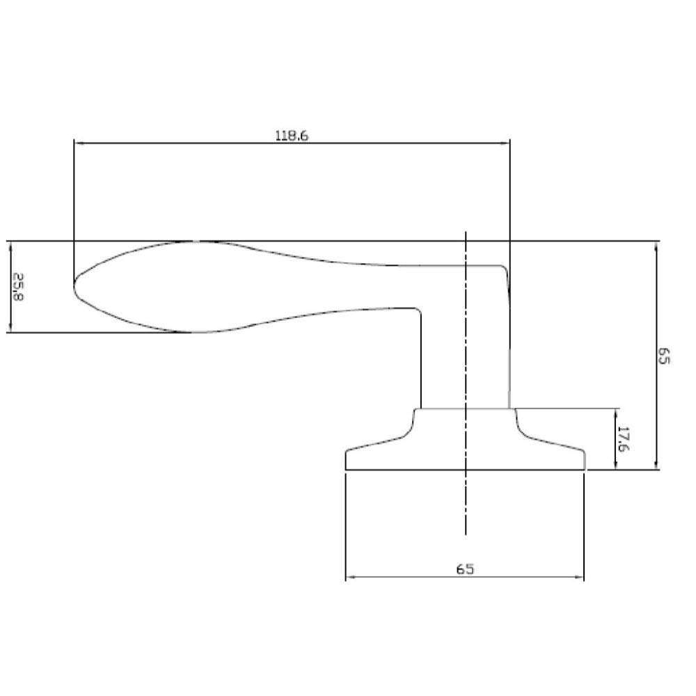 Design House 726976 Stratford Left Hand Dummy Door Lever, Polished Brass 4