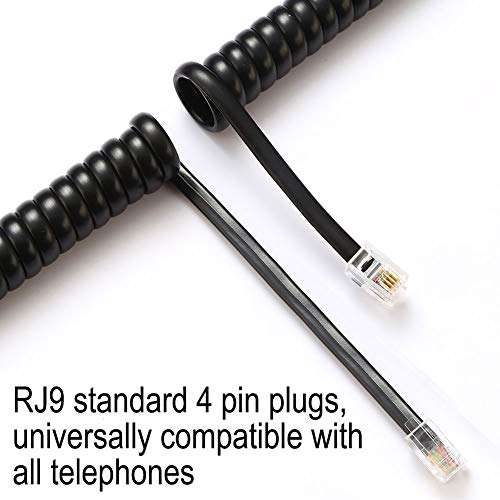 Black 2 Pack Universally Compatible Phone Cord 2