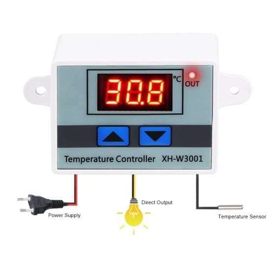 Techtonics XH-W3001 AC 220V 1500W Digital Microcomputer Thermostat Switch 4