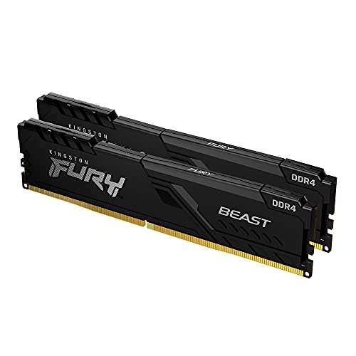 Kingston FURY Beast 8GB (2x4GB) 3200MHz DDR4 CL16 Desktop Memory Kit of 2 KF432C16BBK2/8