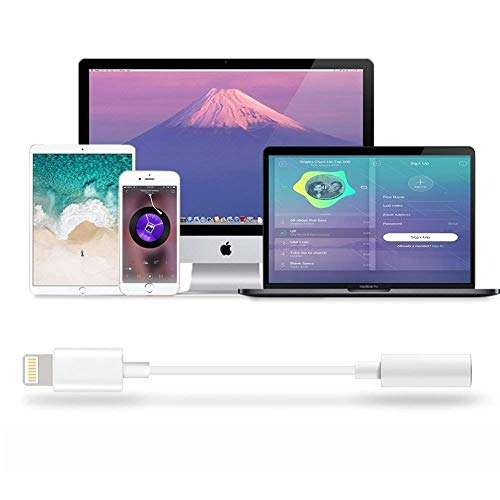 Apple MFi Certified Headphones Adapter iPhone Lightning to 3.5mm Jack Converter Made for iPhone 11/11 Pro/11 Pro Max/X XR XS XS Max iPhone 7 7P 8 8P (White) 5