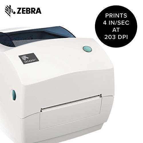ZEBRA GC420t Thermal Transfer Desktop Printer Print Width of 4 in USB Serial and Parallel Port Connectivity GC420-100510-000 2