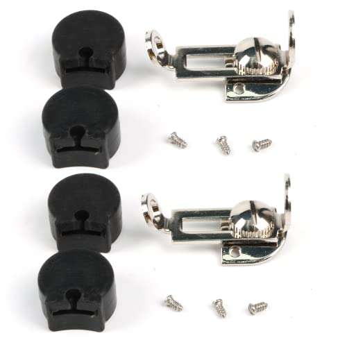 KADIROSA Clarinet Metal Thumb Finger Rest with Screws & Rubber Clarinet Thumb Finger Rest Cushion Protector Compatible with Clarinet Oboe Woodwind Instrument, 2 Set