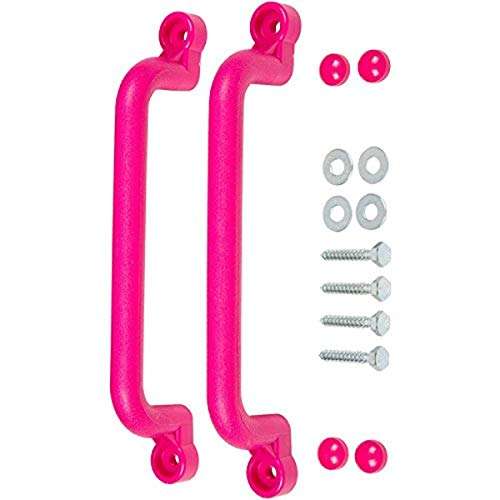 Swing Set Stuff Inc. Playground Handles with SSS Logo Sticker, Pink, 13"