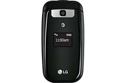 LG B470 AT&T Prepaid Basic 3g Flip Phone, Black - Carrier Locked to AT&T 1