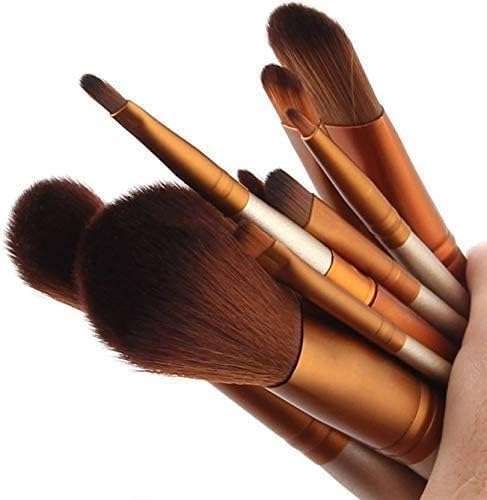 HIKIN SUPERMARKET™ 12 Pcs Makeup Brush Set Makeup Brushes For Foundation Eyeshadow Eyebrow Eyeliner Blush Powder Concealer Contour (Multicolor) 5