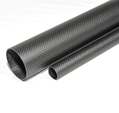 Abester 1pc Carbon Fiber Wing Tube ID 22mm x OD 24mm x 500mm 3K Matt Surface Pipe 3
