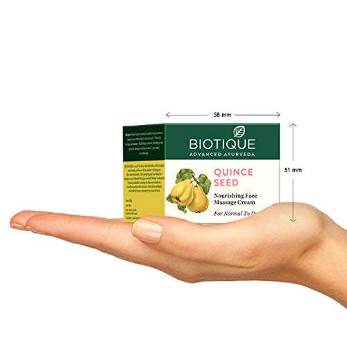 Biotique Quince Seed Nourishing Face Massage Cream 50 gm /1.69 Oz I Normal To Dry Skin 3