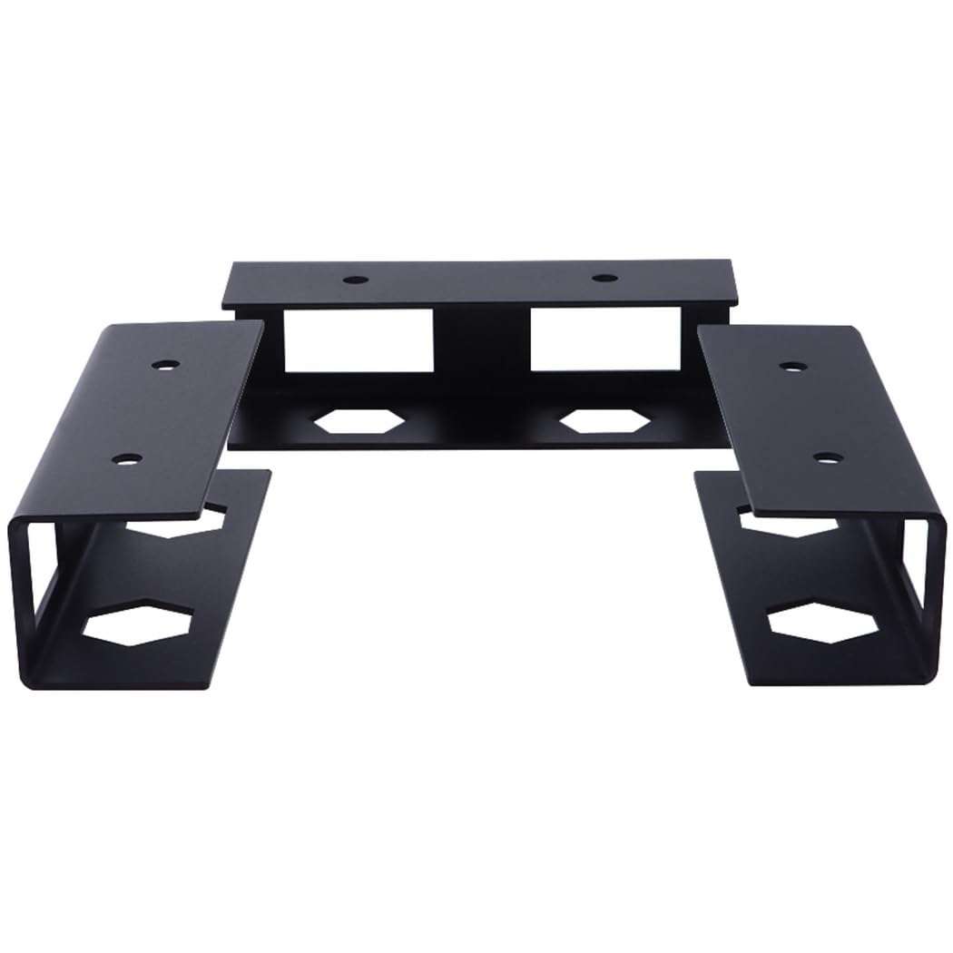 Metal Under Desk Laptop Storage Holder, Adjustable Laptop Shelf, Ideal for Office Organization, Supports Keyboards and Modems 4