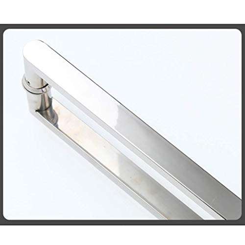 XLAHD Bathroom Shower Door Handle,Door Handle, 304 Stainless Steel Square Tube Bathroom Glass Door Handle/Pair of Push-Pull Door Handles,465mm 3