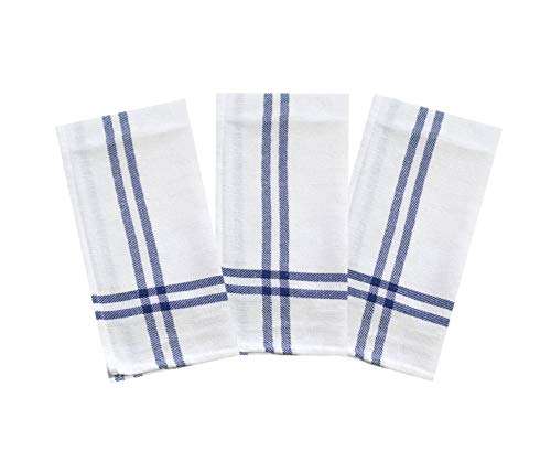 JHOME-Red and Blue Cotton Kitchen Towels (Pack of 6) 2