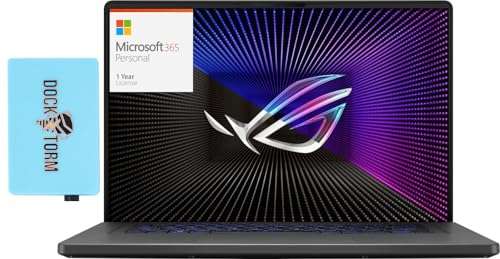 ASUS ROG Zephyrus G16 Gaming Laptop 16.0" 165Hz IPS WUXGA Display (Intel i7-13620H, GeForce RTX 4070 8GB, 32GB DDR4, 512GB PCIe SSD, Win 11 Home) w/MS 365 Personal, DKZ USB Port Expander