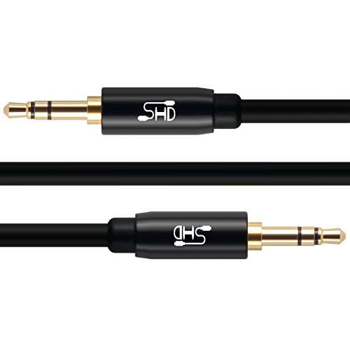 SHD Aux Cable, 3.5mm Audio Cable Aux for Car Auxiliary Audio Stereo Cable 3.5mm Cord Premium Sound Dual Shielded with Gold Plated Connectors-3Feet 5