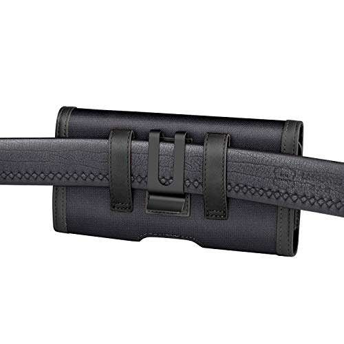 for Galaxy S23 5G Holster Case, BECPLT Nylon Galaxy S22 5G Belt Clip Pouch Holster Case Cell Phone Carrying Pouch for Samsung Galaxy S21 S20 S10 S9 S8 S7 Edge A10e Google Pixel 5 4a 4 3 (Black) 3