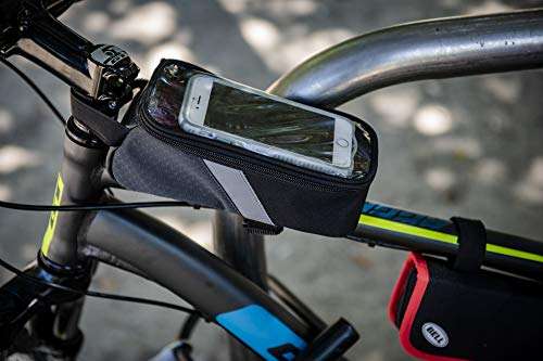 BELL Stowaway 450 Top Tube Frame Bag with Phone Storage - Black/Silver 4