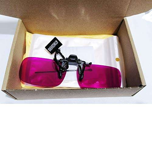 ATINGSHOKB Red Green Color Blind Glasses Chip Purple Lenses for Man Outdoor Indoor 6