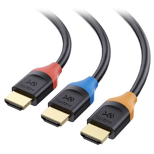 Cable Matters 3-Pack High Speed HDMI Cable 15 ft with 4K @60Hz, 2K @144Hz, FreeSync, G-SYNC and HDR Support for Gaming Monitor, PC, Apple TV, and More 1