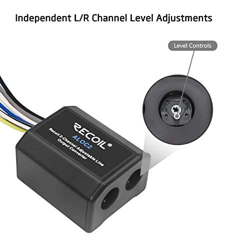 RECOIL ALOC2 2-Channel Speaker Cable to RCA Adjustable Line Output Converter with Remote Turn On 3