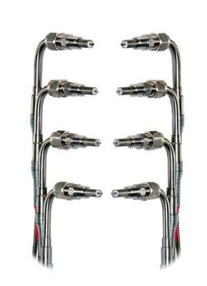 EGT Probe Exhaust Gas Temperature Sensor-Extreme Duty-1/4 OD-Set of 8 - Stainless Steel Weld Bung - with 12 foot long cable