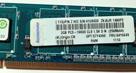 Lenovo 57Y4390 2 GB DDR3 SDRAM Memory Module - 2 GB - 1333MHz DDR3-1333/PC3-10600 - Non-Parity - DDR3 SDRAM - 240-pin DIMM