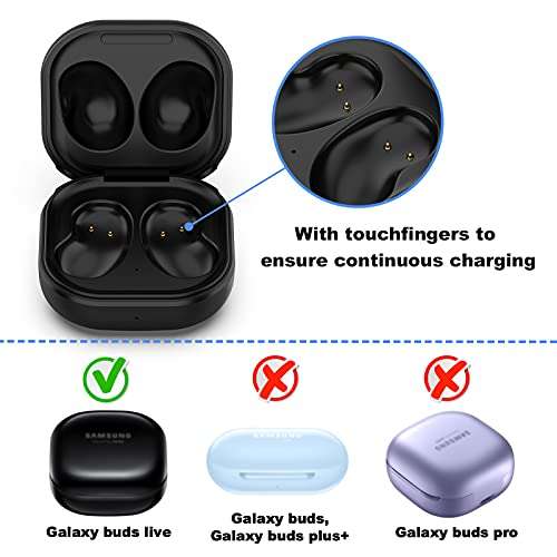 Rinetics Charging Case Replacement Compatible with Galaxy Buds Live, Charger Case for Samsung Galaxy Buds Live SM-R180(Wired Charging Only, Earbuds not Included, Black Color) 3
