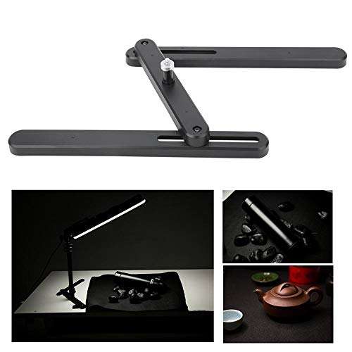 Table Tripod Stand Mini Foldable Led Ring Desktop Bracket Universal 1/4 Inch Cell Phone Holder for Photo Ring Video Lamp Lighting Live Stream Makeup for Light Stand Clip 2