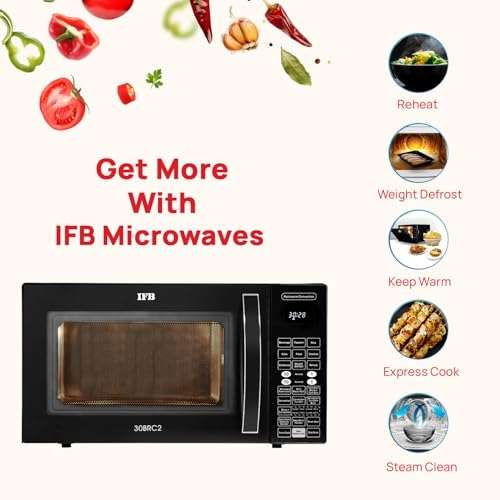 IFB 30 L Convection Microwave Oven (30BRC2, Black, With Starter Kit), Standard 6