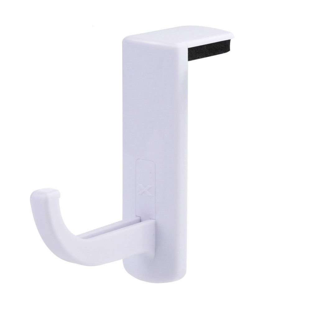 AKOAK 2 Pcs Headphone Headset Hanger Monitor Stand Holder Headset Stick-on Hook for Home and Office,White 2