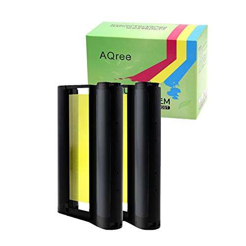 AQree 2Pack Compatible Canon 4 x 6 Ink for Selphy Cp900 CP910 CP1200 CP1300 Printer Ribbon (No Paper) (2X Ink cartridges) 1