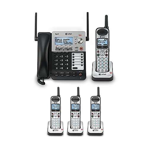 AT&T SB67118 / SB67138 SynJ 4-Line Extendable Range Corded-Cordless + (3) SB67108 Cordless Handsets 1