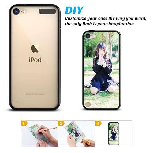 ULAK iPod Touch 7 Case, iPod Touch 6 Case, Slim Fit Hybrid Bumper TPU/Scratch Resistant Hard PC Back Cover/Corner Shock Absorption Case for Apple iPod Touch 5 6th 7th Generation (2019), Red 2