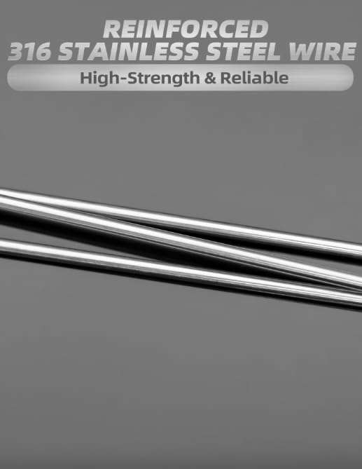 BLUEWING 18" Upgraded Fishing Spreader Bar Formation with 9" Floating Squids and 316 Stainless Steel Rod Offshore Spreader Bar for Wahoo Tuna Marlin Mahi Mahi, Luminous 6