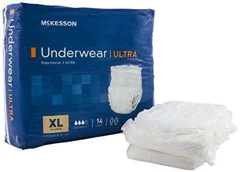 McKesson UWBXL Pull on Absorbent Underwear, X-Large, 58"-68" Waist