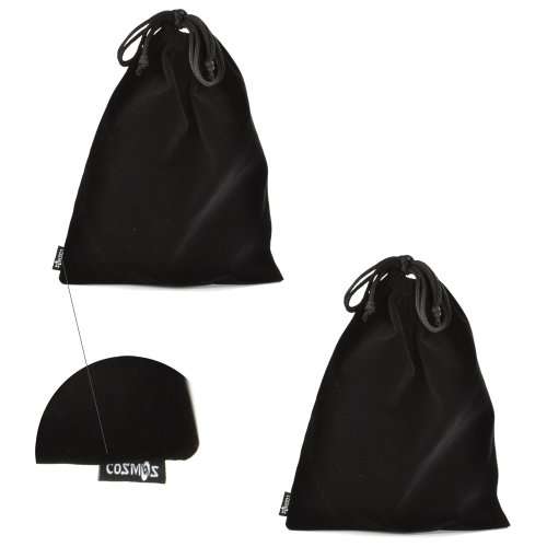 Cosmos 5 Pcs Portable Headphone Carrying Bag Travel Headset Storage Pouch Soft Drawstring Headphone Case Bag for Over-Ear Headphones Gaming Headset Neckband Earphones (Black Color) 3