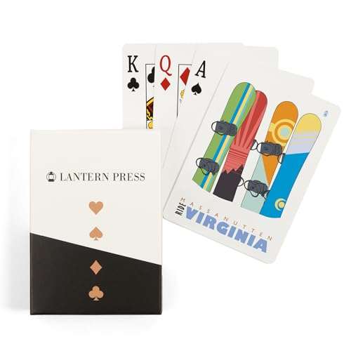 Lantern Press Snowboards in Snow, Massanutten, Virginia (52 Playing Cards, Poker Size Card Deck with Jokers) 1