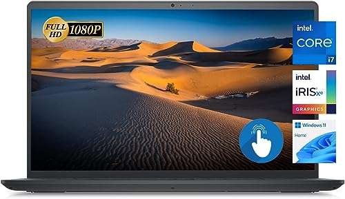 DELL Inspiron 15 3530 Laptop, 15.6" FHD Touchscreen, Intel Core i7-1355U Processor, 16GB RAM, 2TB SSD, Webcam, HDMI, Bluetooth, Wi-Fi 6, Windows 11 Home, Black