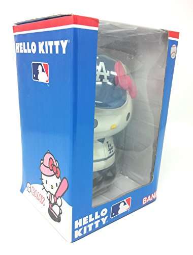 FOCO MLB Los Angeles Dodgers Hello Kitty Resin Bank 5