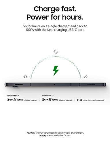 SAMSUNG Galaxy Tab S7 (5G Tablet) LTE/WiFi (Verizon), Mystic Black - 128 GB (2020 Model - US Version & Warranty) - SM-T878UZKAVZW 6