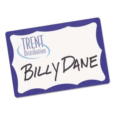 Avery Customizable Name Tags, 2-1/3" x 3-3/8", White with Blue Border, 100 Removable Name Badges (05144) 4