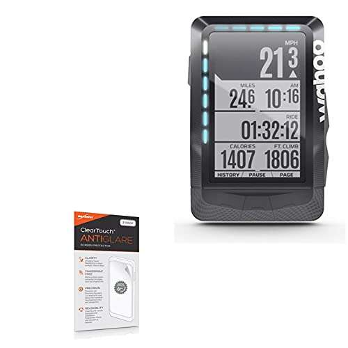 BoxWave Screen Protector Compatible with Wahoo ELEMNT - ClearTouch Anti-Glare (2-Pack), Anti-Fingerprint Matte Film Skin 1
