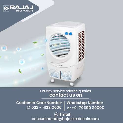 Bajaj PX97 Torque New 36L Personal Air Cooler For Room| DuramarinePump| 1 Year Warranty| TurboFan Technology| Powerful Air Throw| 3-Speed Control| Portable Air Cooler For Home| White 3