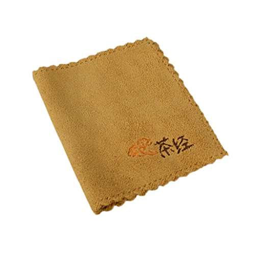 Hansi Absorbent Cotton Dish Drying Towel Rack Drainer Kitchen Sink Towel Yellow 1